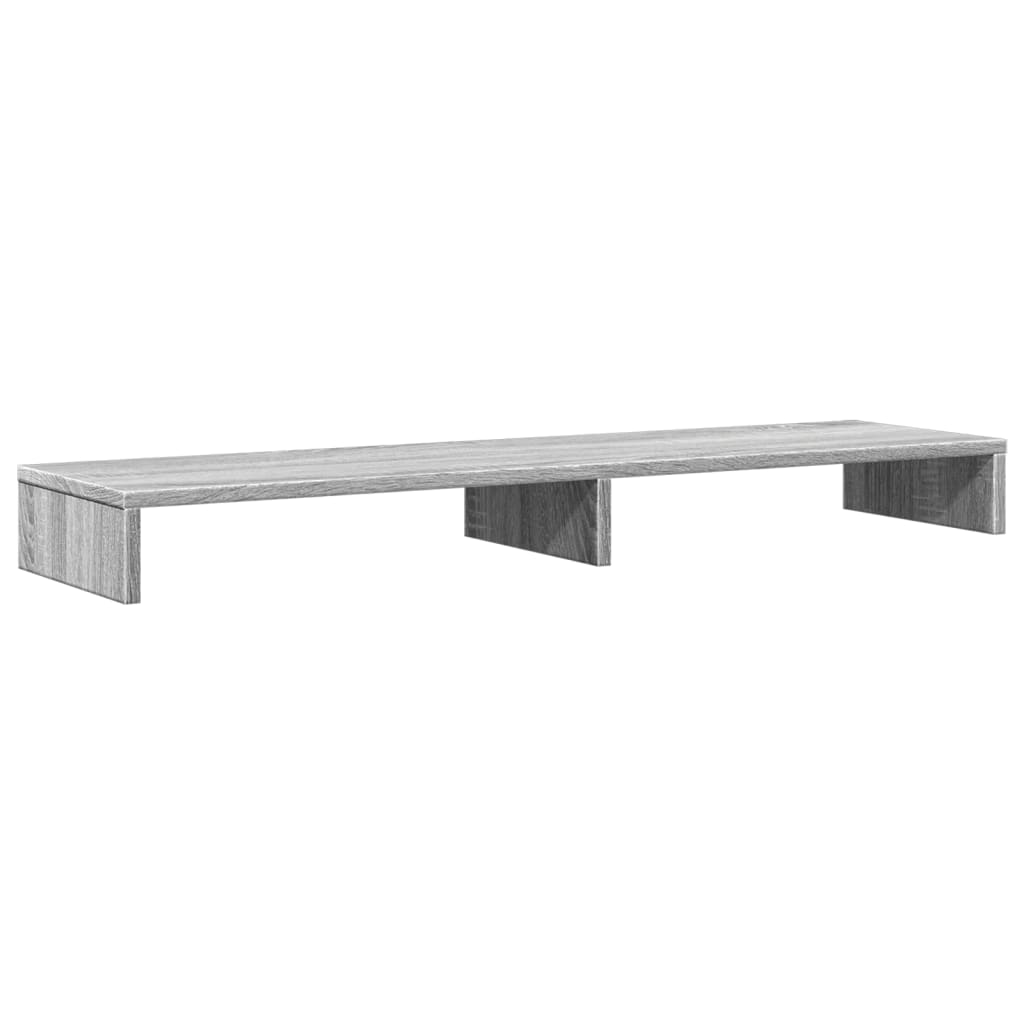 Monitor Stand Grey Sonoma 100x27x10 cm Wood Material