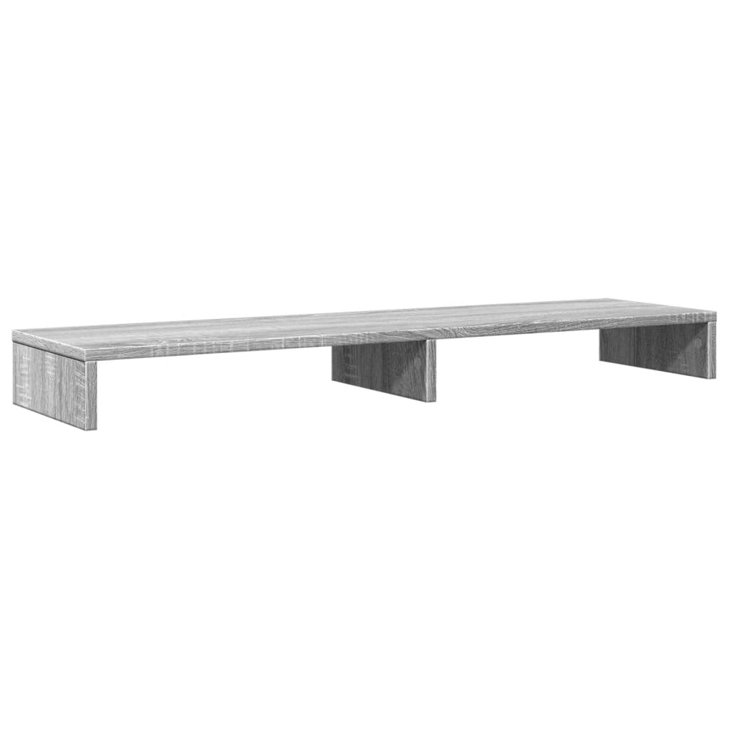 Monitor Stand Grey Sonoma 100x27x10 cm Wood Material