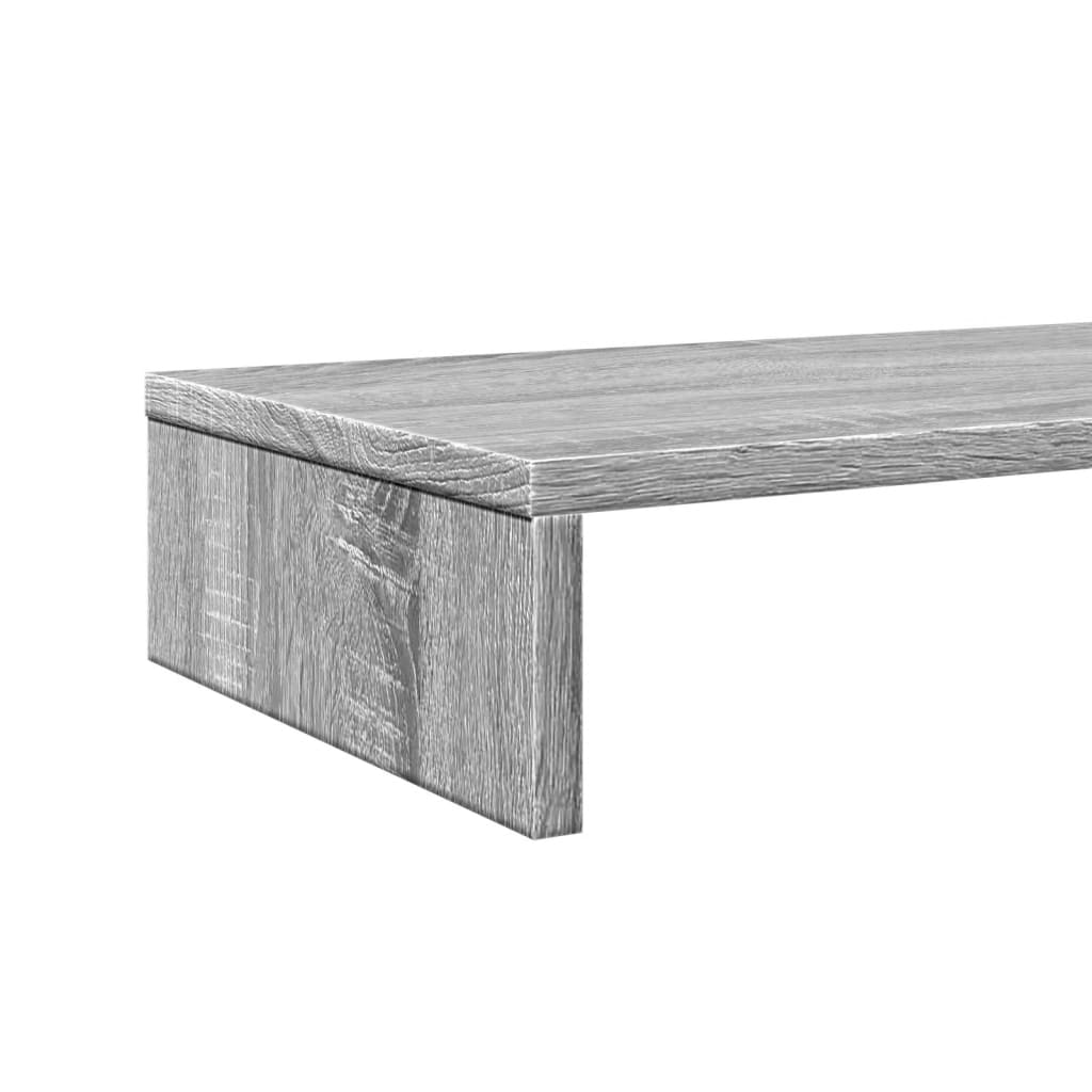 Monitor Stand Grey Sonoma 100x27x10 cm Wood Material