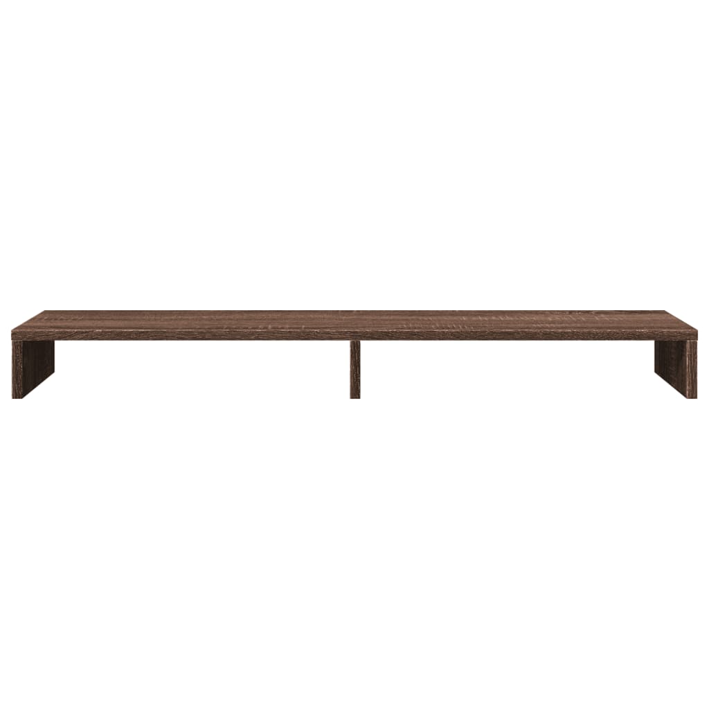 Monitor Stand Brown Oak Finish 100x27x10 cm Engineered Wood