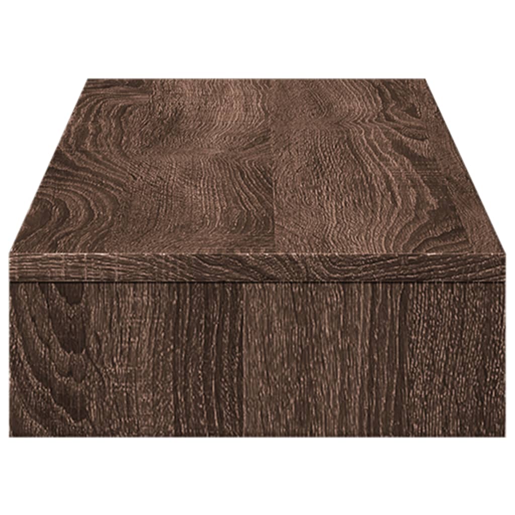 Monitor Stand Brown Oak Finish 100x27x10 cm Engineered Wood