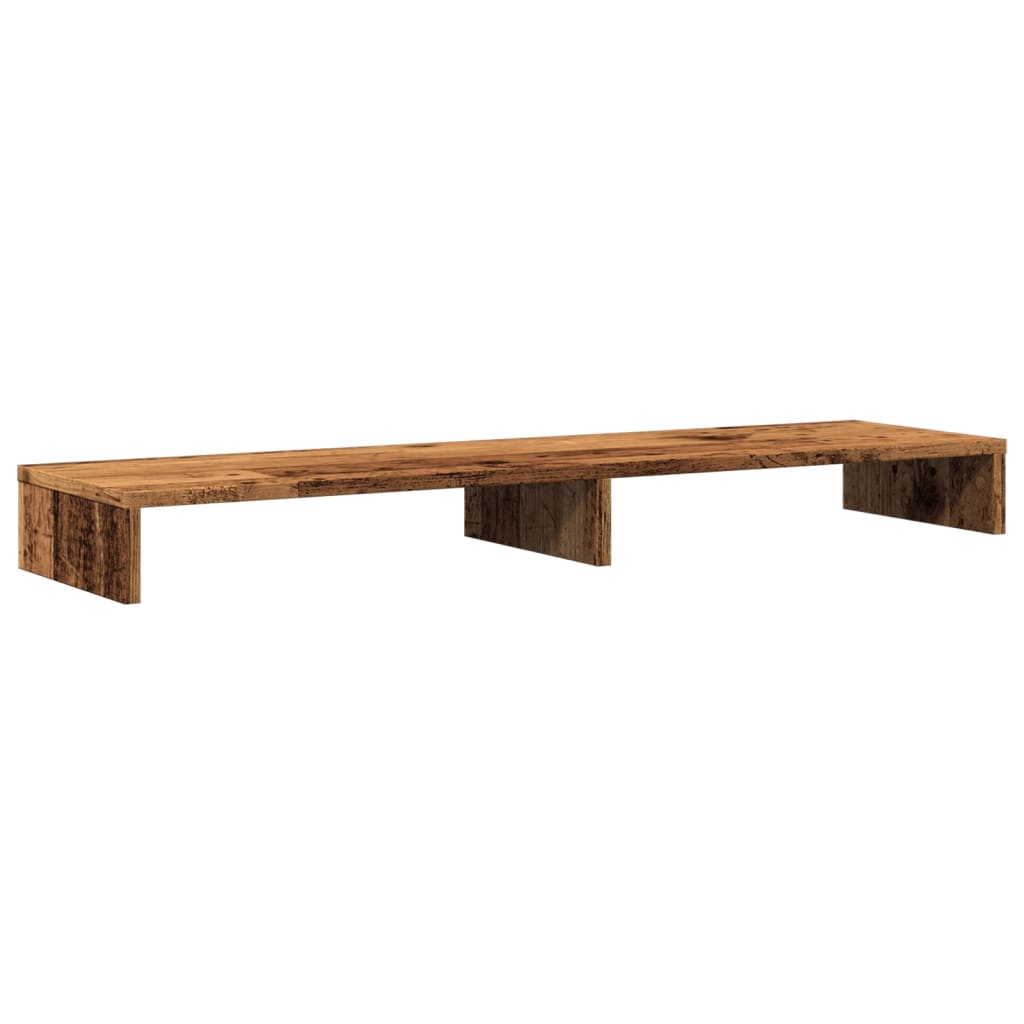 Monitor Stand Reclaimed Wood Look 100x27x10 cm Wood-Based Material