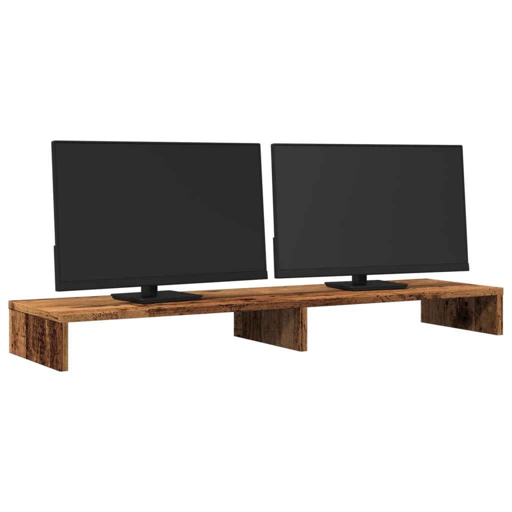 Monitor Stand Reclaimed Wood Look 100x27x10 cm Wood-Based Material