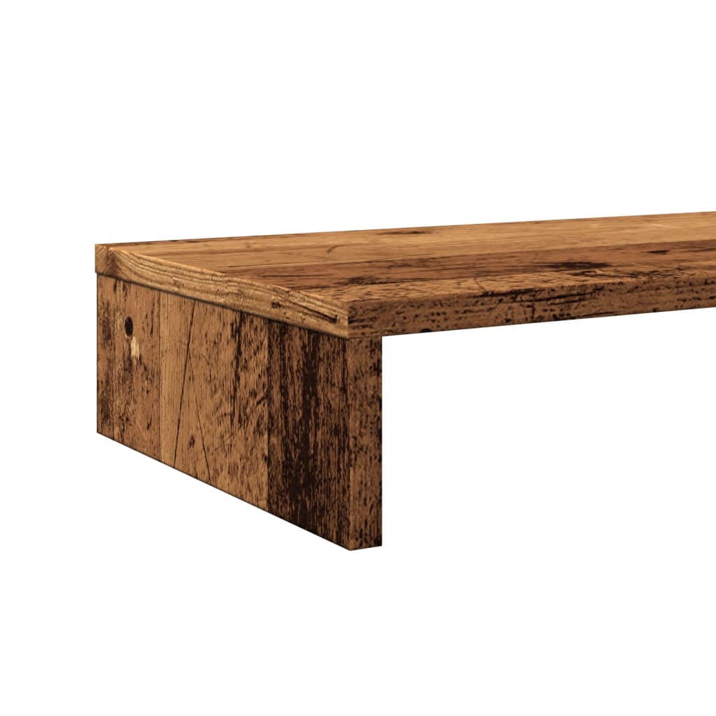 Monitor Stand Reclaimed Wood Look 100x27x10 cm Wood-Based Material