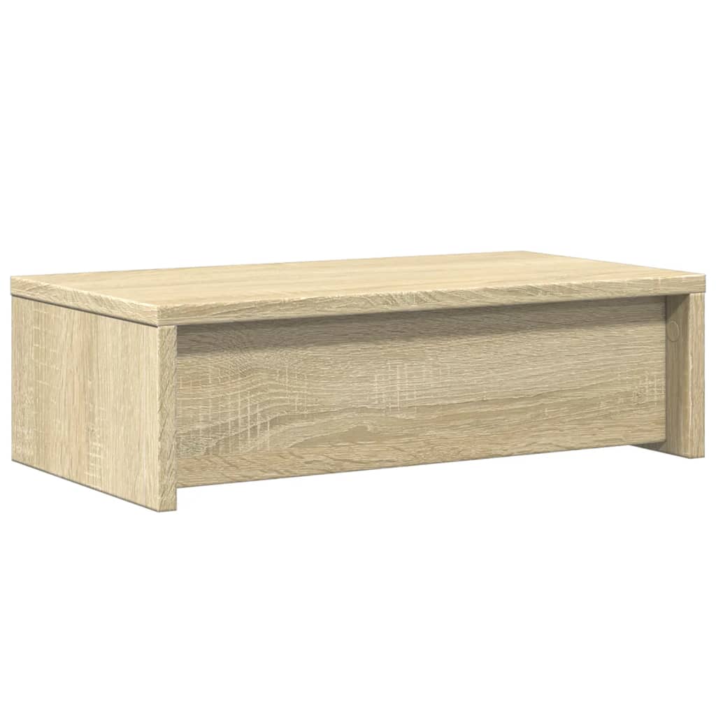 Rehausseur d'écran avec tiroirs chêne Sonoma 50x27x15 cm
