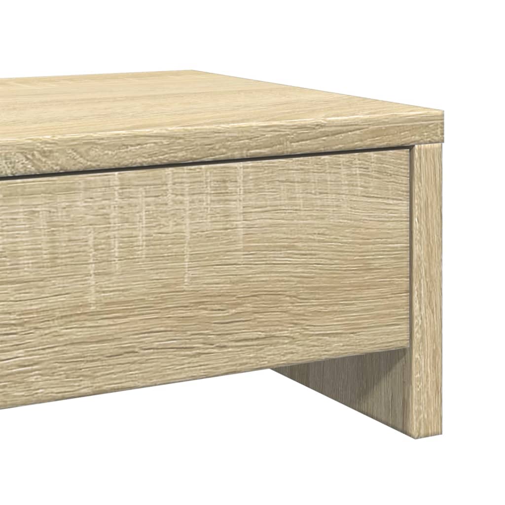 Rehausseur d'écran avec tiroirs chêne Sonoma 50x27x15 cm