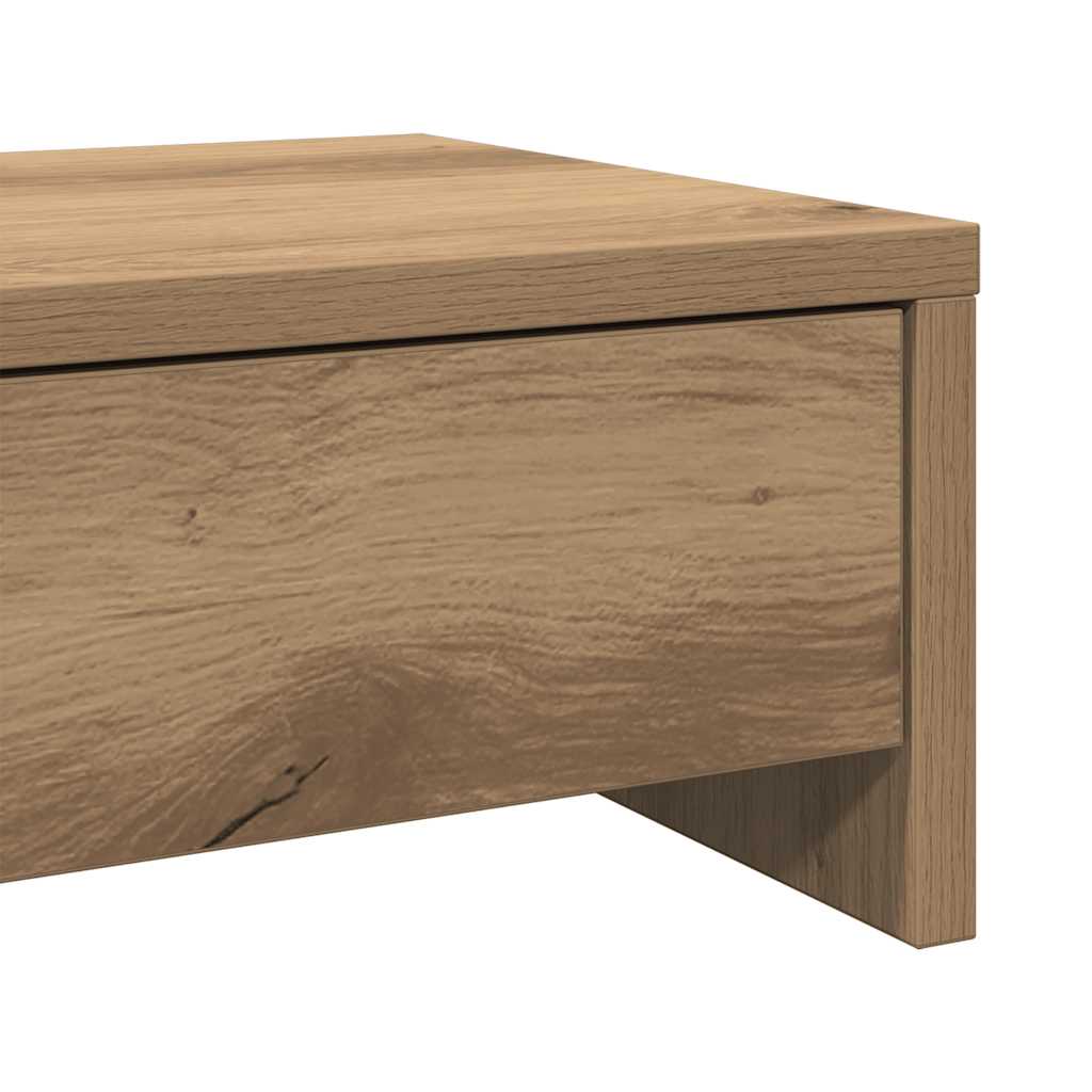 Monitor Stand with Drawers Artisan Oak 50x27x15 cm
