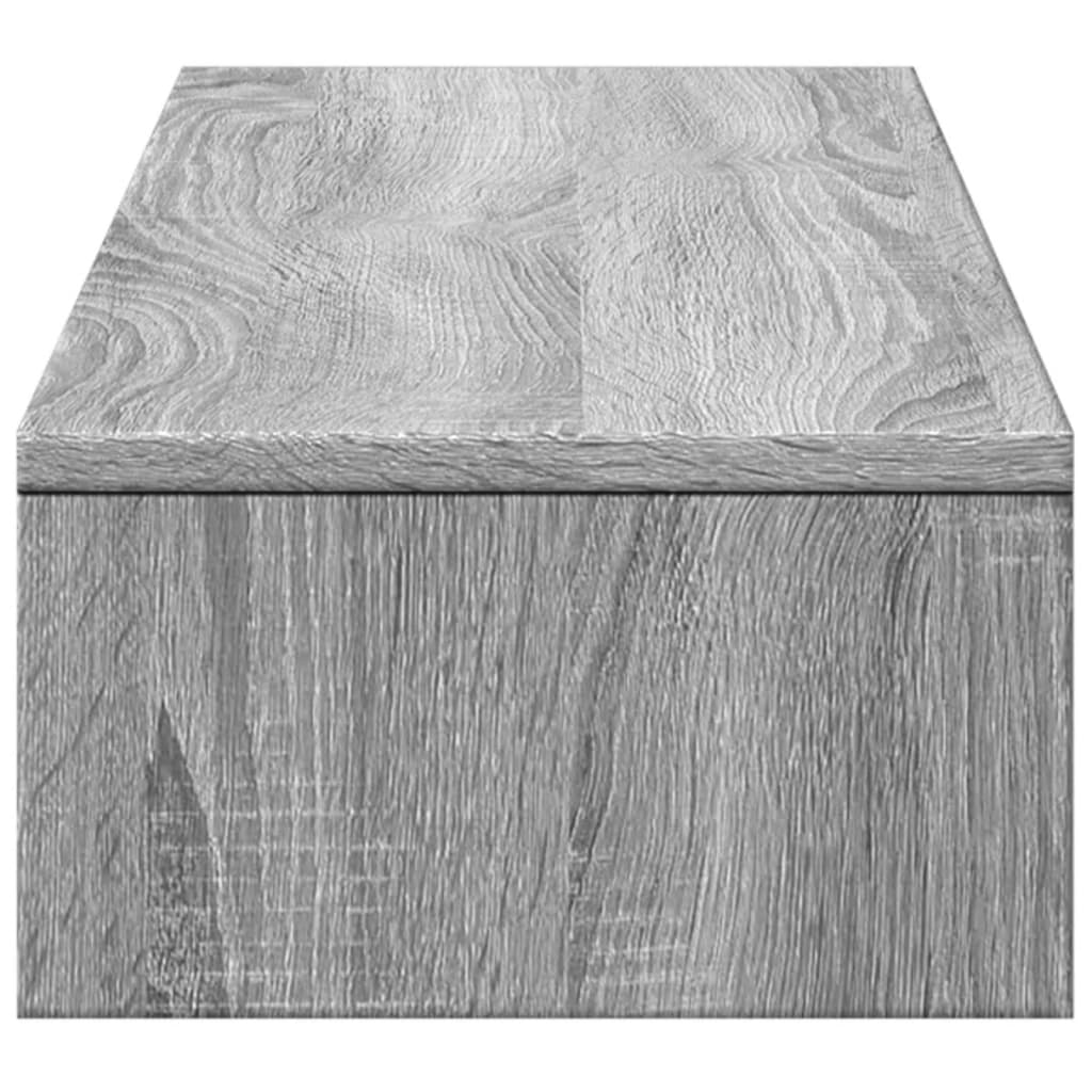 Monitor stand with drawers Grey Sonoma 100x27x15 cm