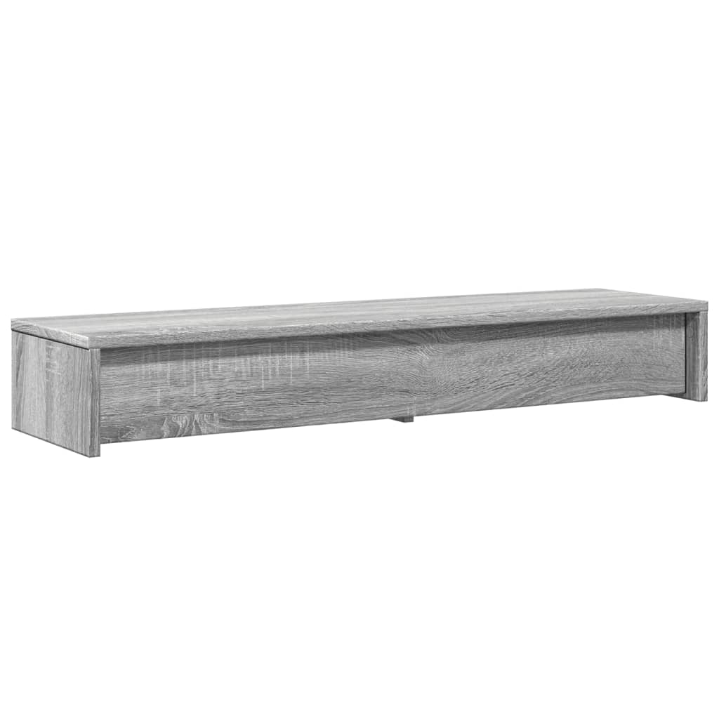 Monitor stand with drawers Grey Sonoma 100x27x15 cm