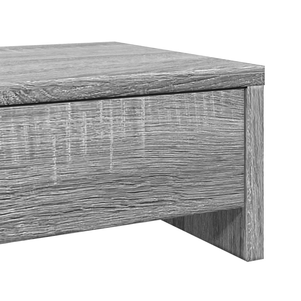 Monitor stand with drawers Grey Sonoma 100x27x15 cm