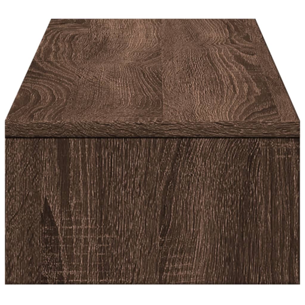 Monitor Stand with Drawers, Oak Effect, 100x27x15 cm