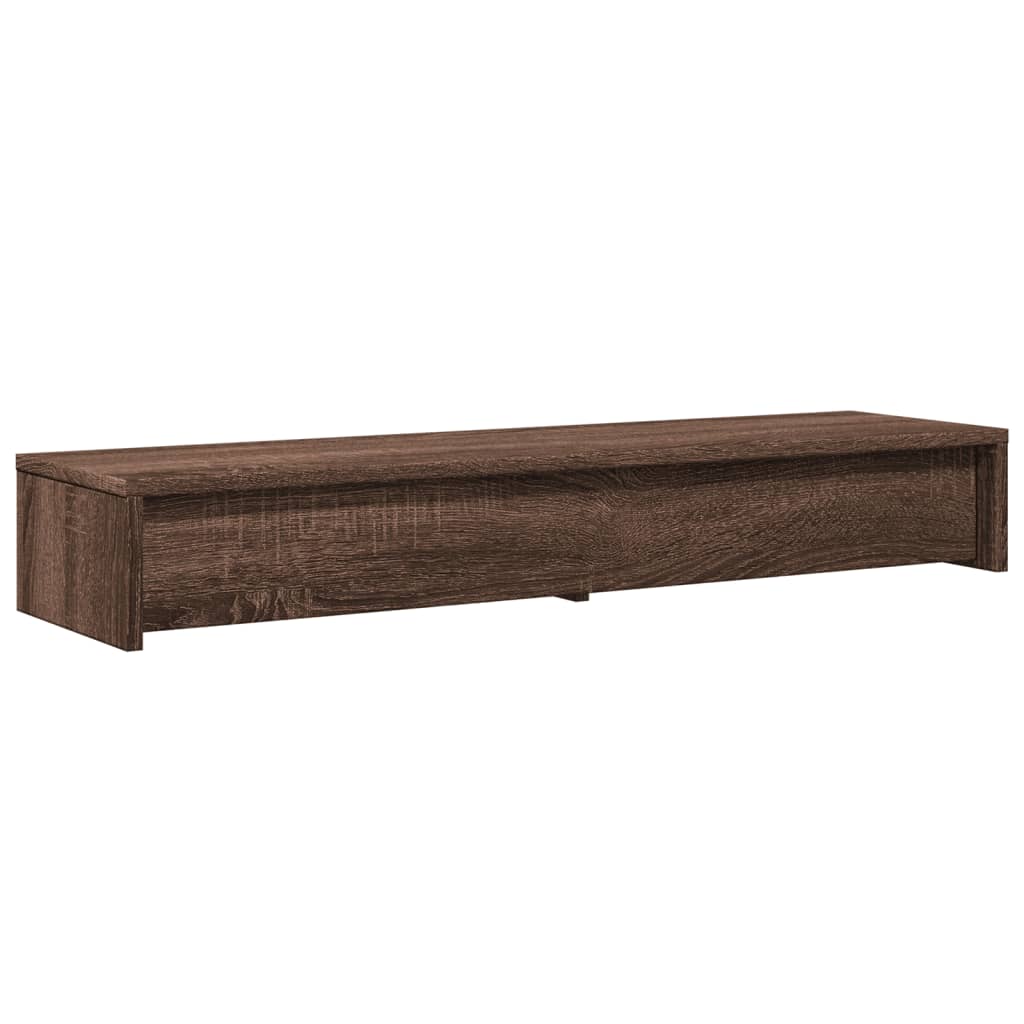 Monitor Stand with Drawers, Oak Effect, 100x27x15 cm