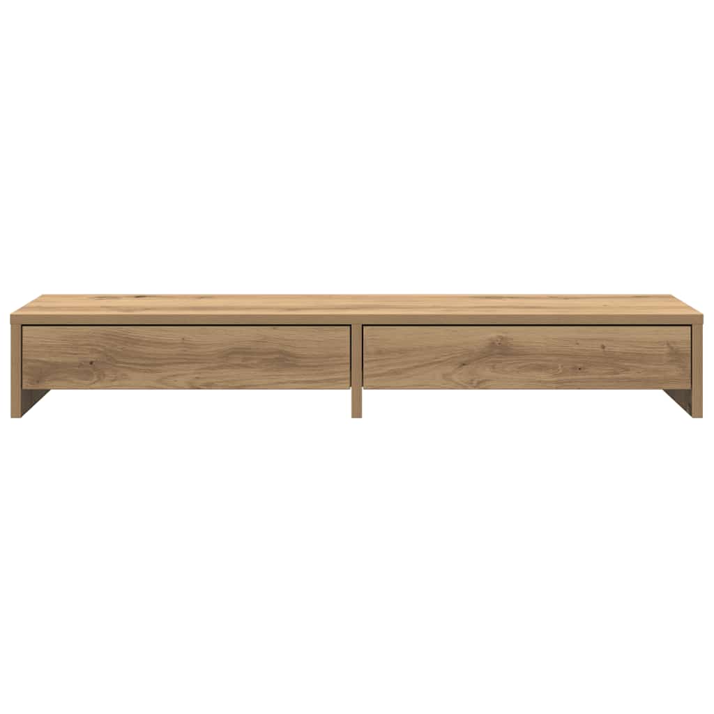 Monitor stand with drawers Artisan oak 100x27x15 cm