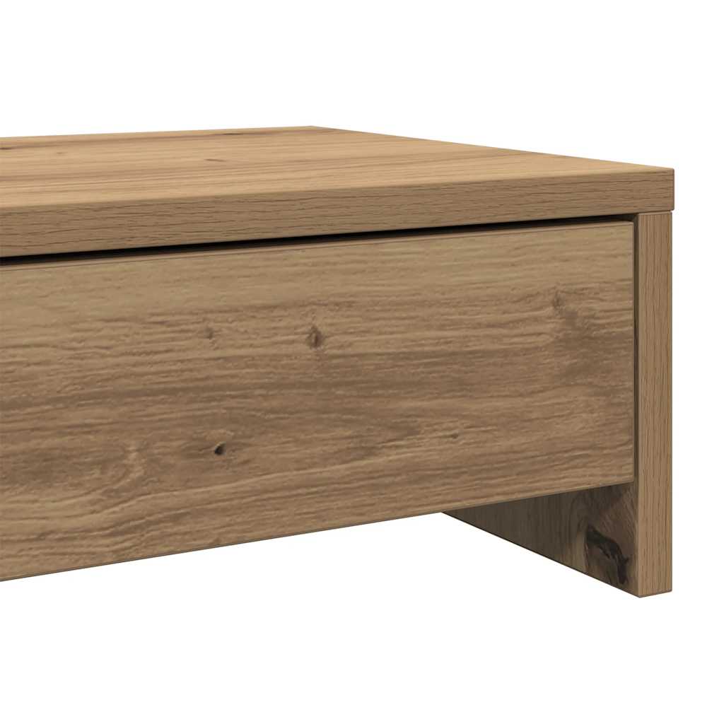 Monitor stand with drawers Artisan oak 100x27x15 cm