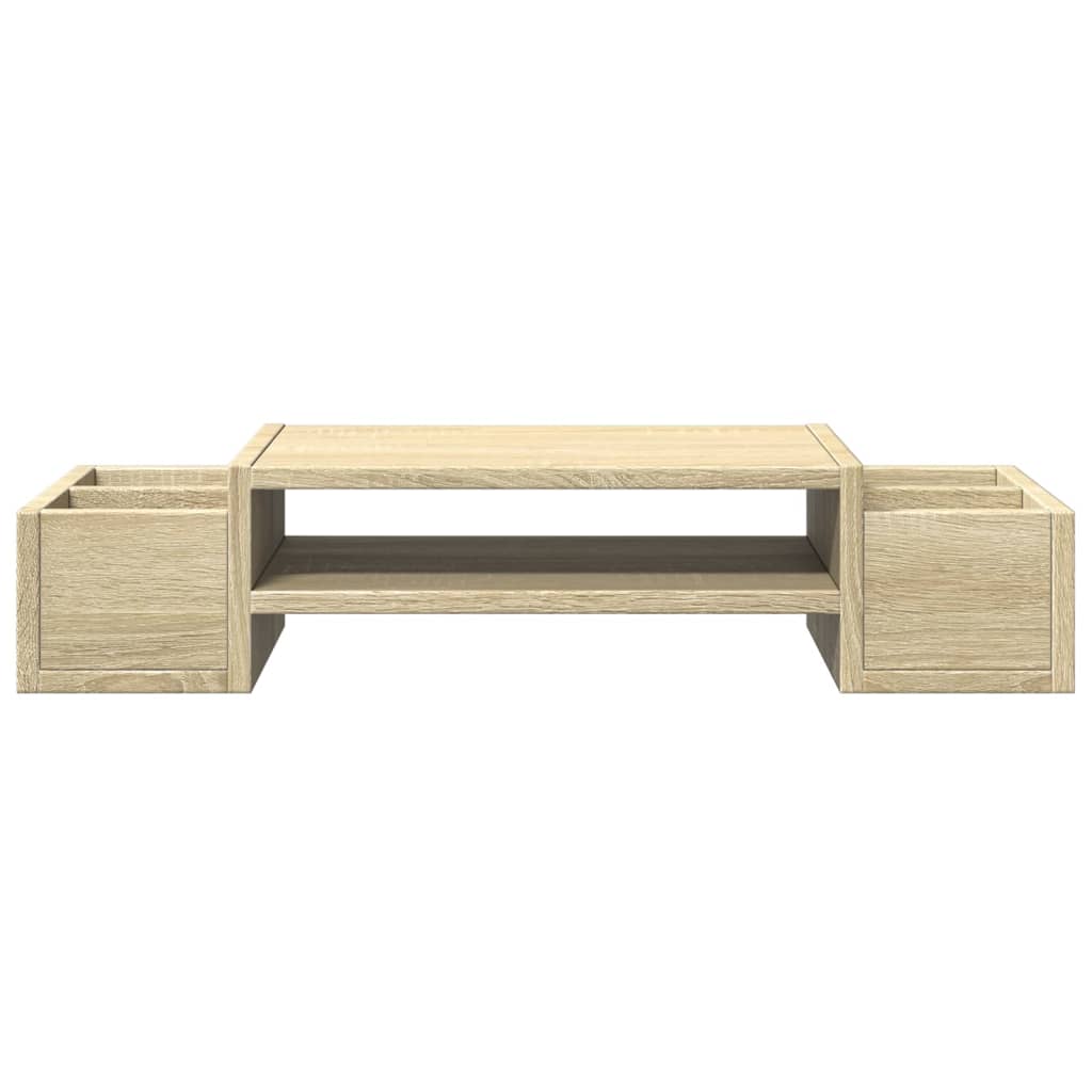 Support d'écran avec rangement chêne Sonoma 70x27x15 bois d'ingénierie