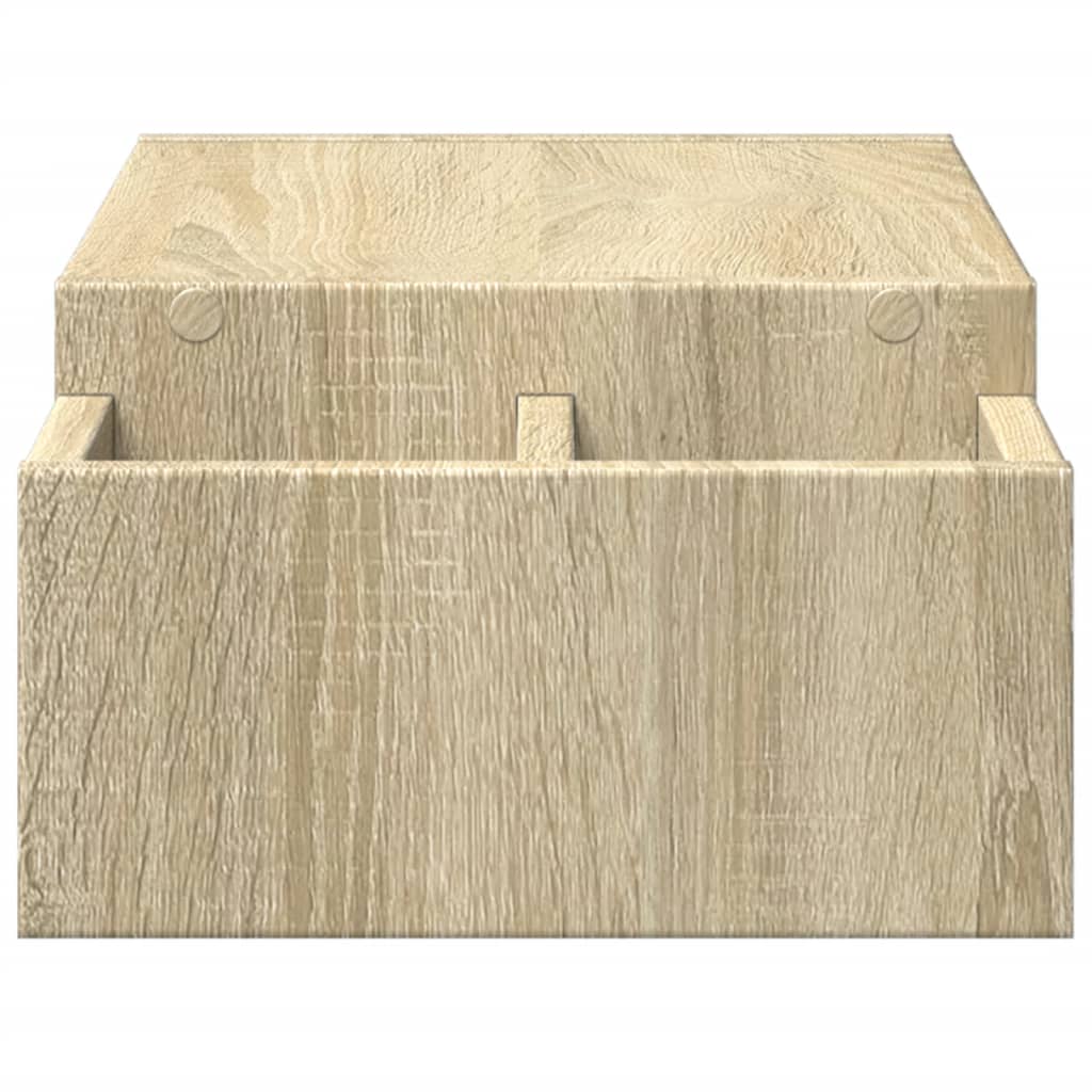 Support d'écran avec rangement chêne Sonoma 70x27x15 bois d'ingénierie
