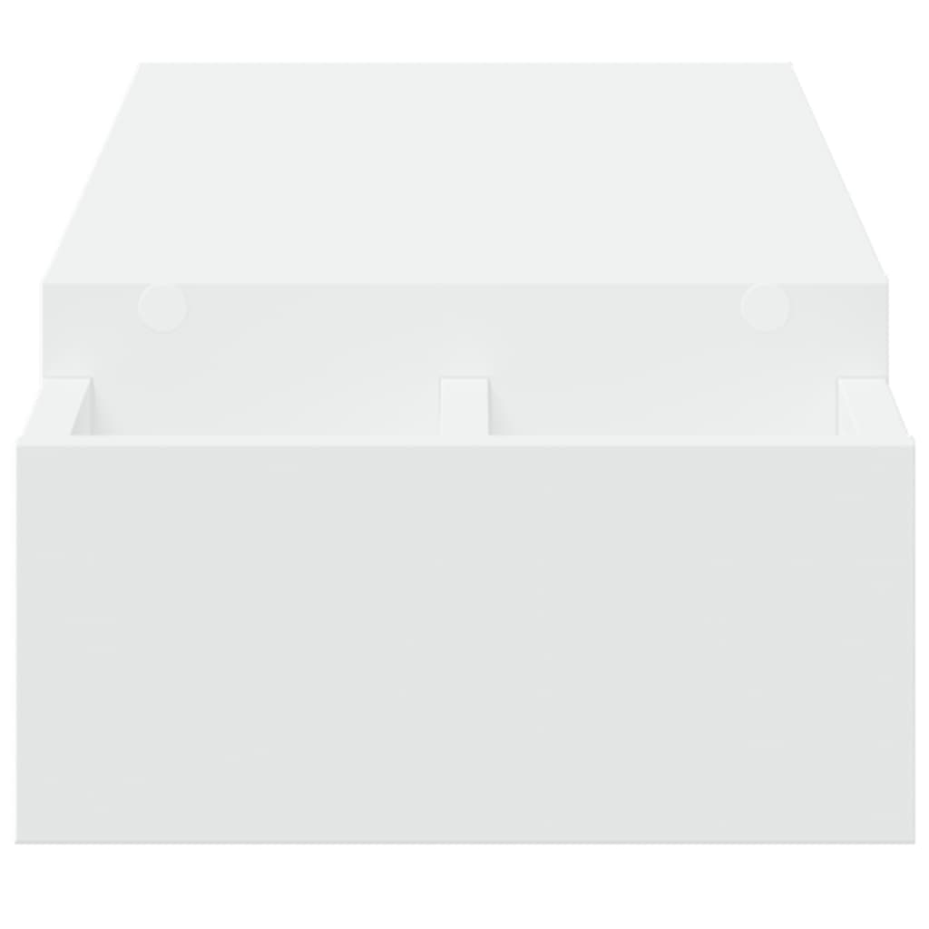 Support d'écran avec rangement blanc 100x27x15 cm Bois d'ingénierie