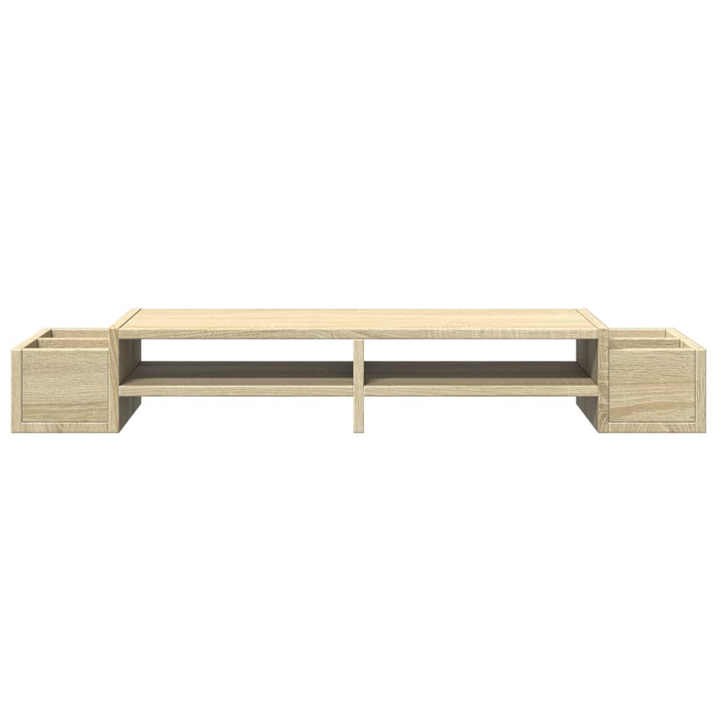 Support d'écran avec rangement chêne Sonoma 100x27x15 cm