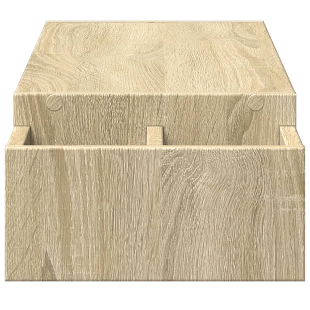 Support d'écran avec rangement chêne Sonoma 100x27x15 cm