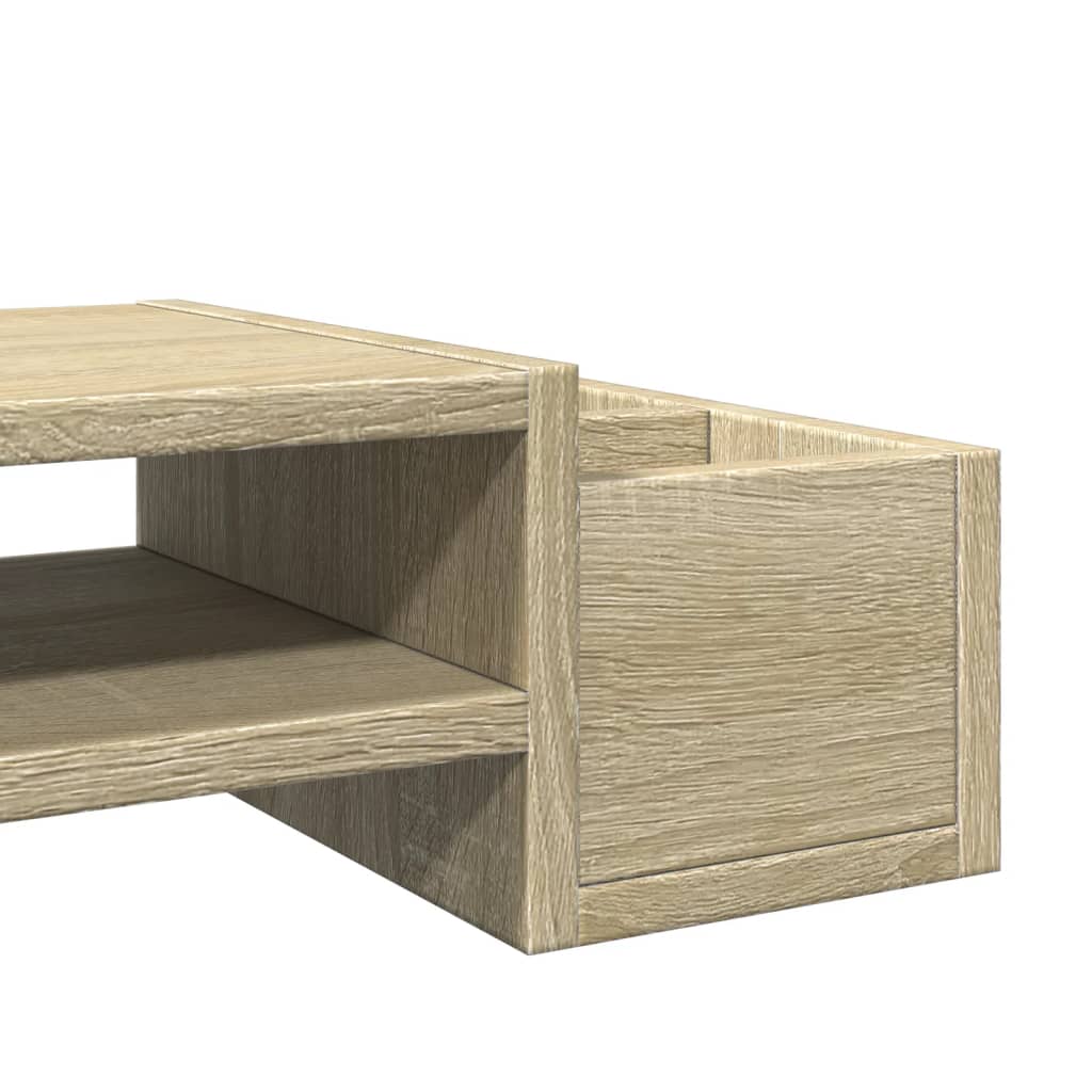 Support d'écran avec rangement chêne Sonoma 100x27x15 cm
