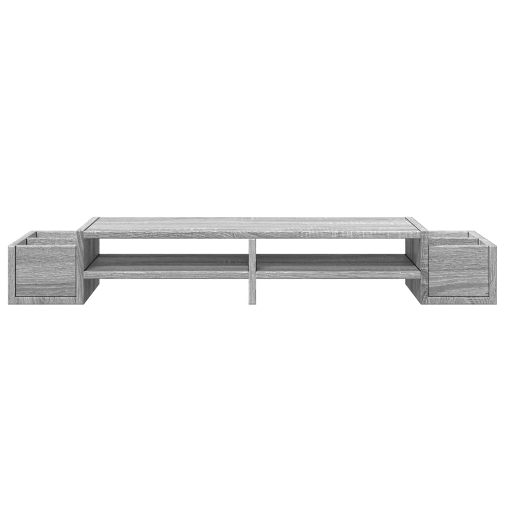 Monitor Stand with Storage Grey Sonoma 100x27x15 cm