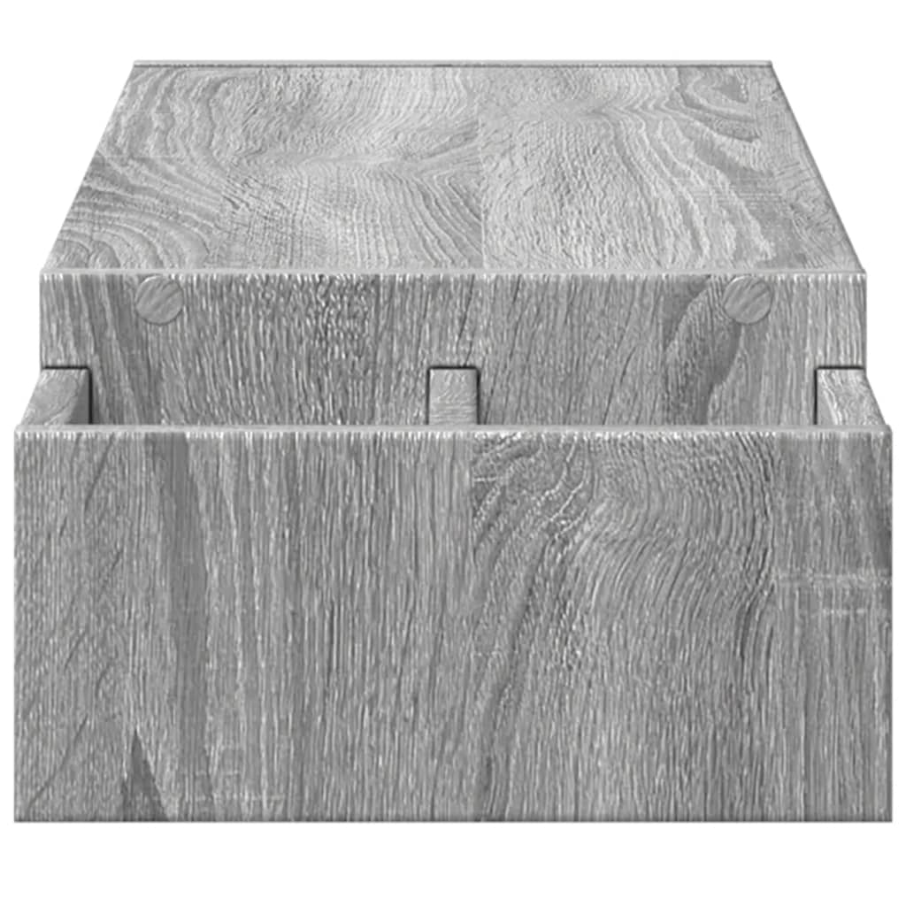Monitor Stand with Storage Grey Sonoma 100x27x15 cm