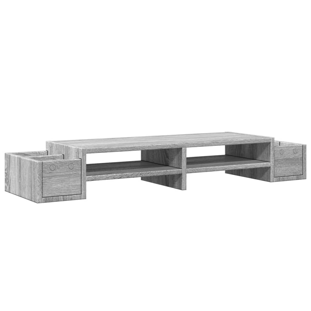 Monitor Stand with Storage Grey Sonoma 100x27x15 cm
