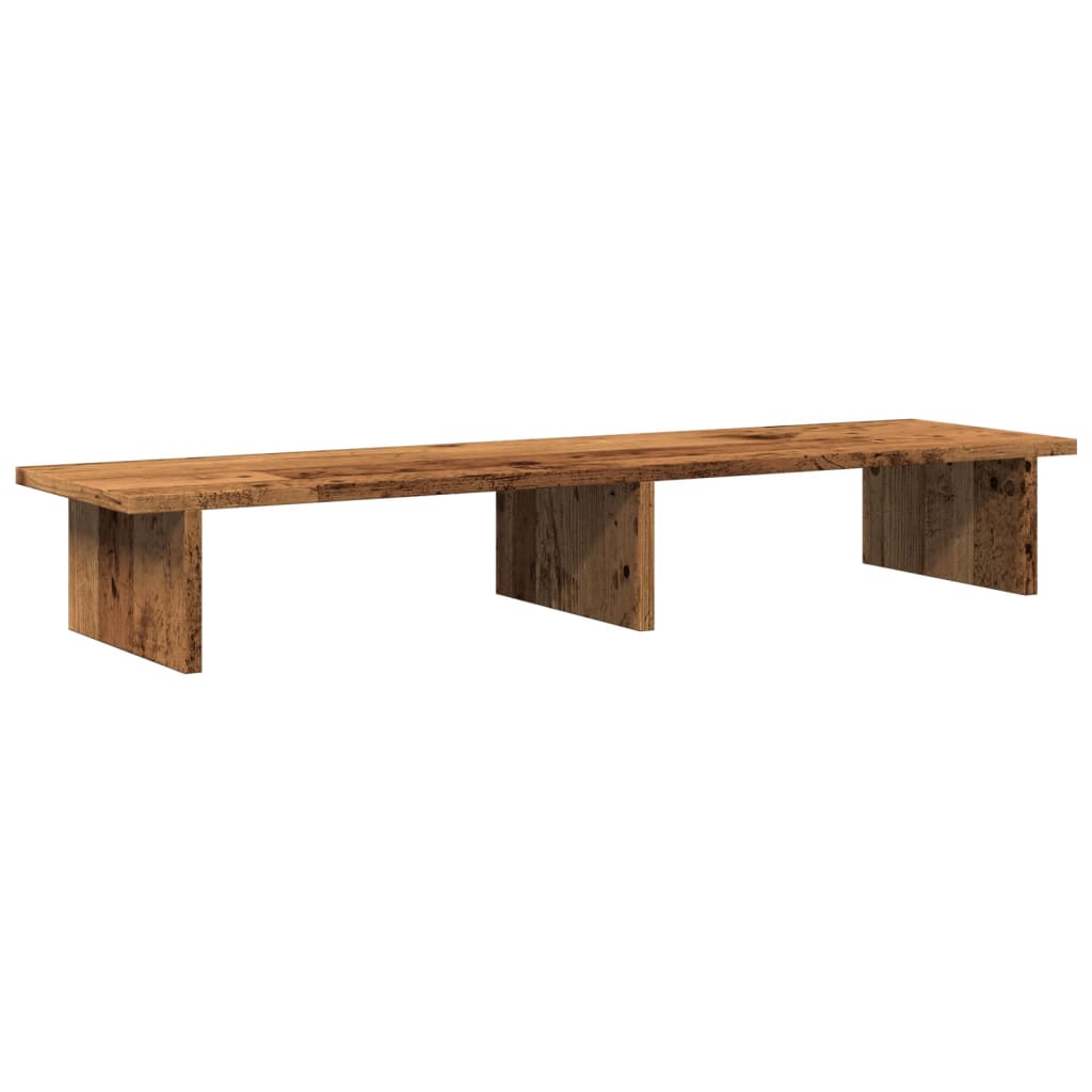 Monitor Stand Reclaimed Wood Look 100x27x15 cm Engineered Wood