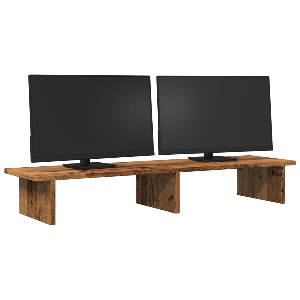 Monitor Stand Reclaimed Wood Look 100x27x15 cm Engineered Wood