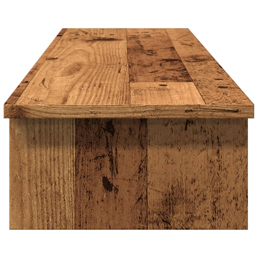 Monitor Stand Reclaimed Wood Look 100x27x15 cm Engineered Wood