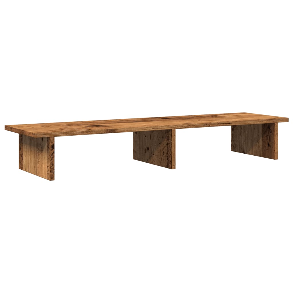 Monitor Stand Reclaimed Wood Look 100x27x15 cm Engineered Wood