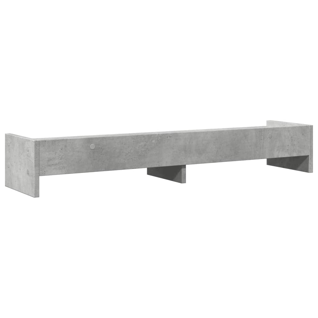 Support d'écran gris béton 100x24x16 cm Panneau de particules