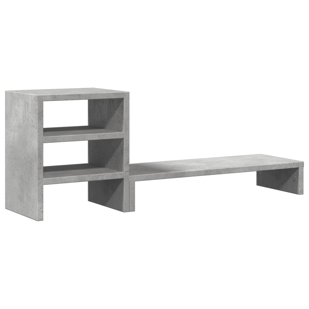 Support de moniteur avec organiseur de bureau Gris béton