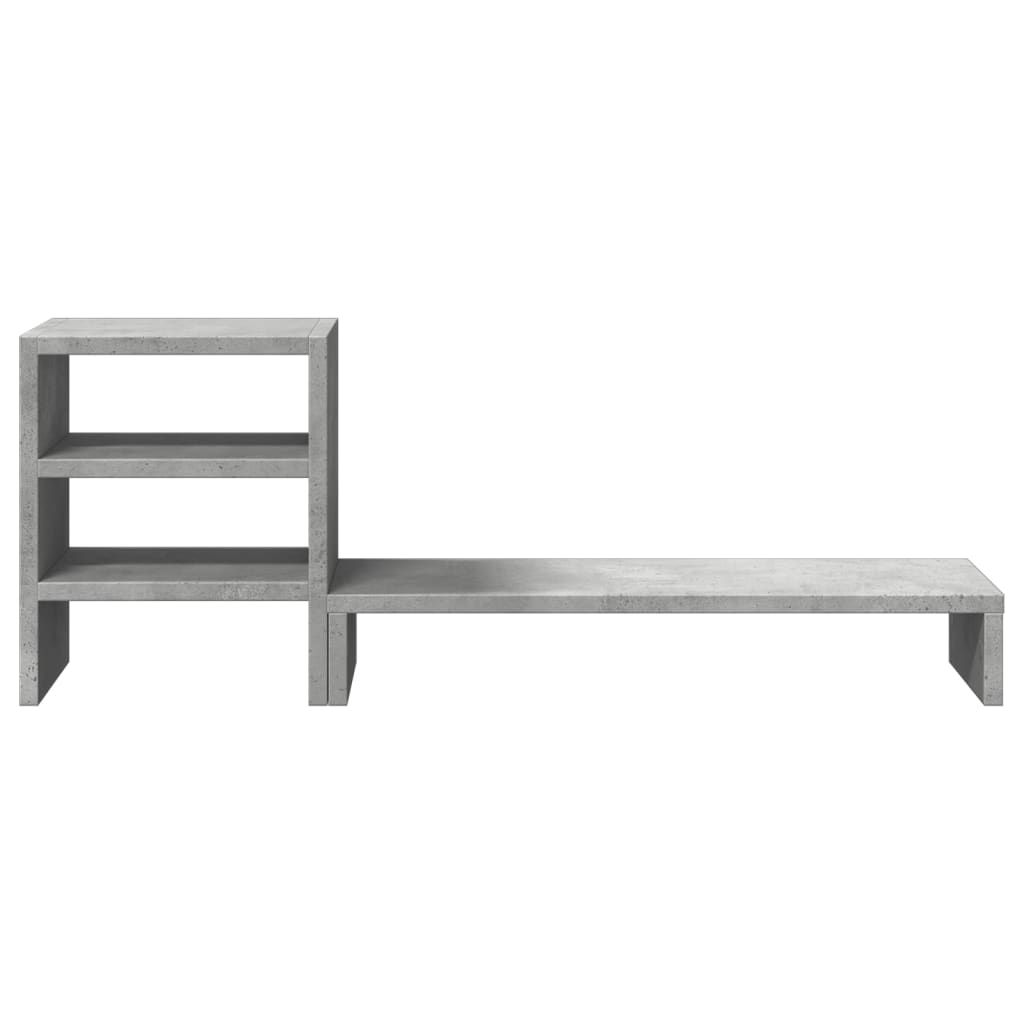 Support de moniteur avec organiseur de bureau Gris béton