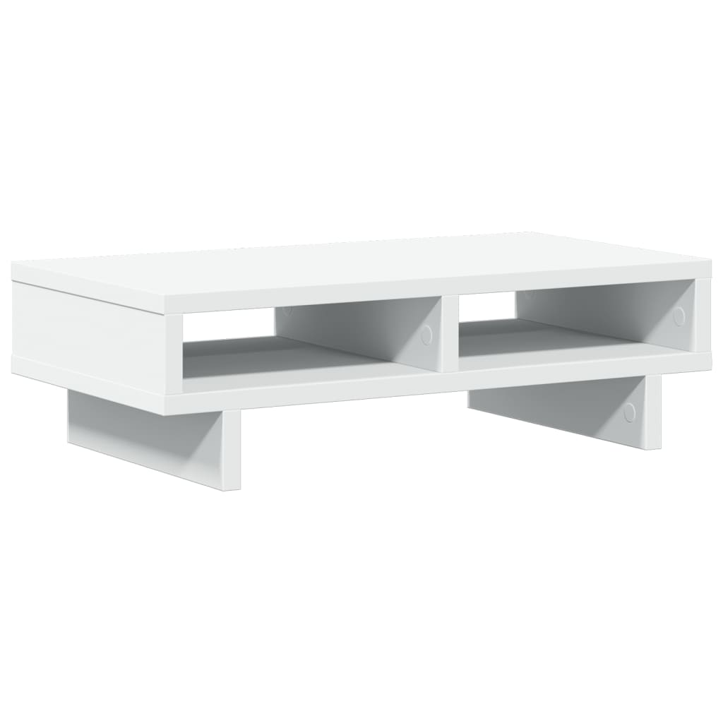 Support de moniteur blanc 50x27x15 cm en bois d'ingénierie