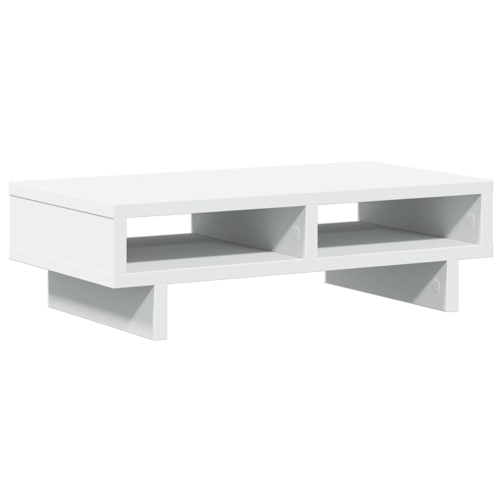 Support de moniteur blanc 50x27x15 cm en bois d'ingénierie