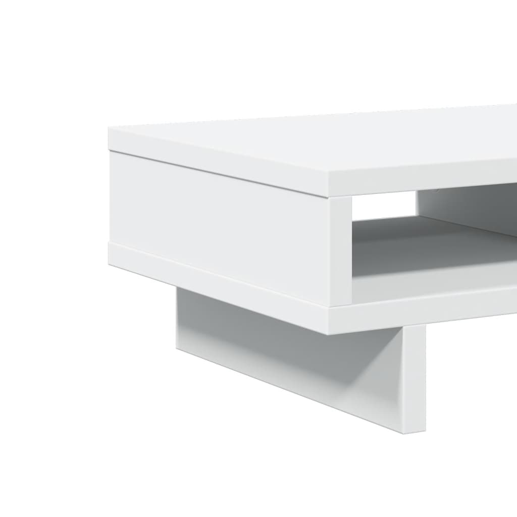 Support de moniteur blanc 50x27x15 cm en bois d'ingénierie