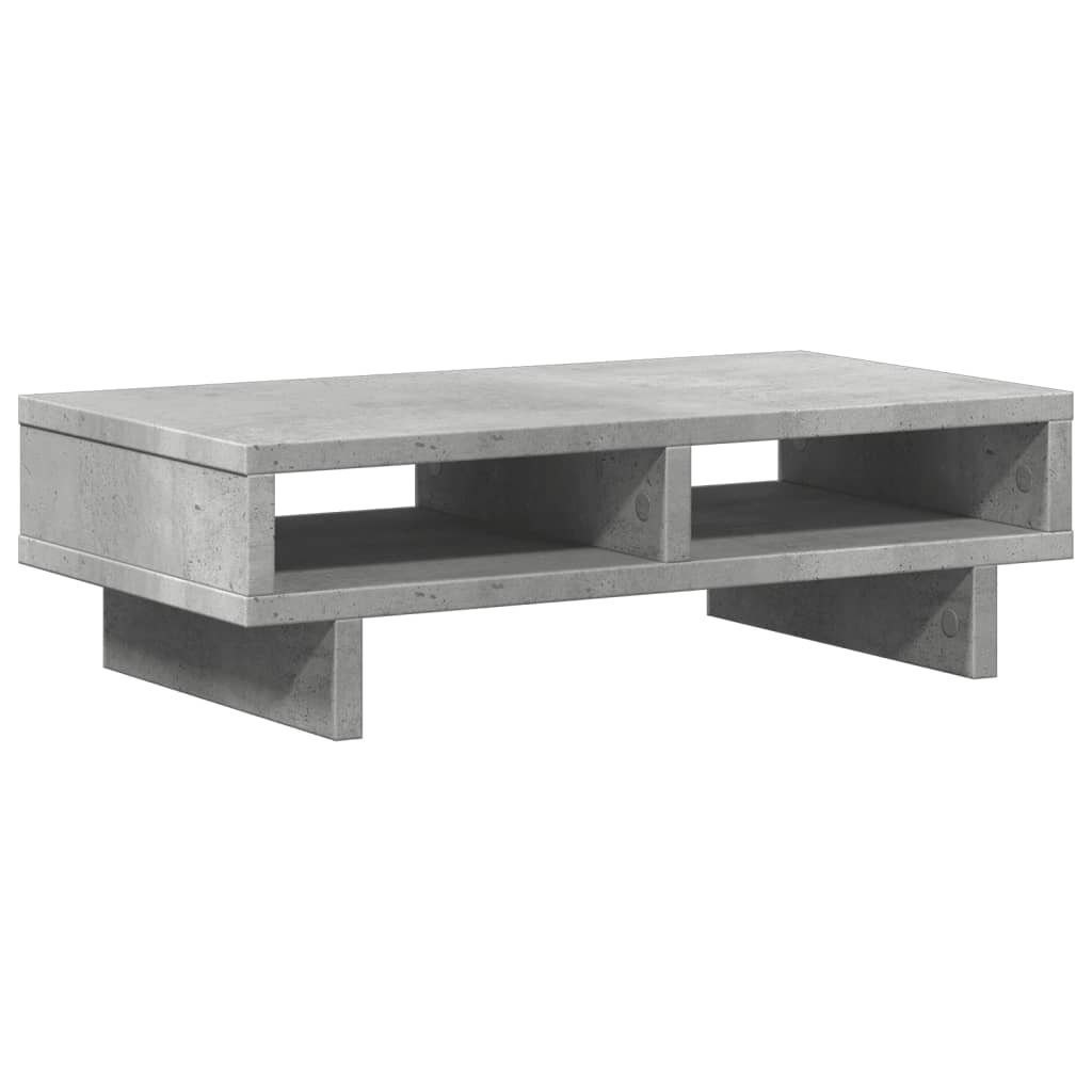 Support d'écran gris béton 50x27x15 cm bois d'ingénierie