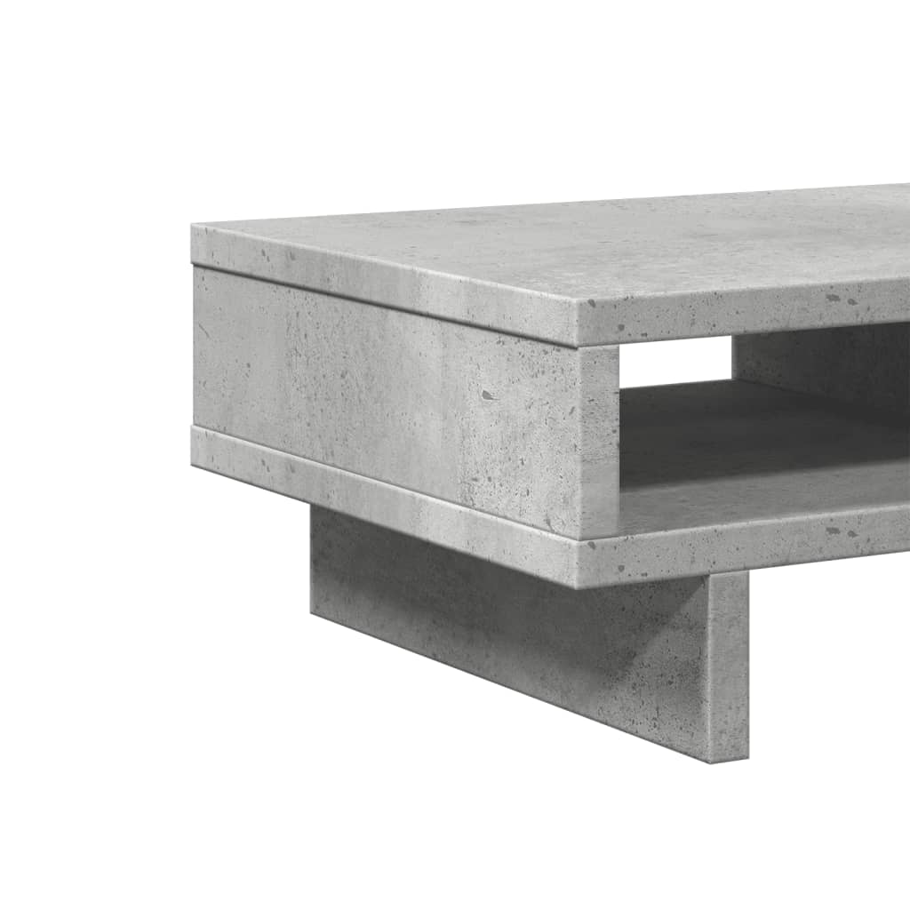 Support d'écran gris béton 50x27x15 cm bois d'ingénierie