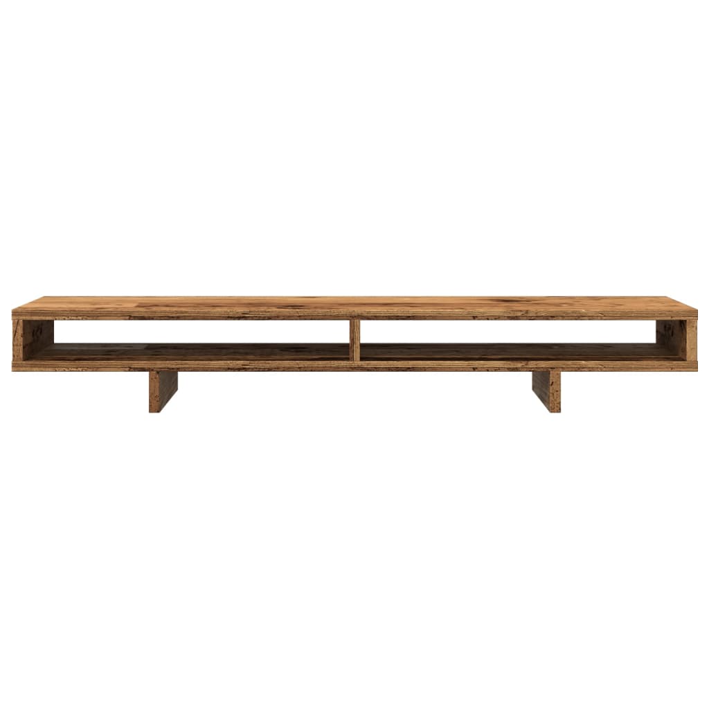 Support de moniteur effet bois ancien 100x27x15 cm panneau de particules