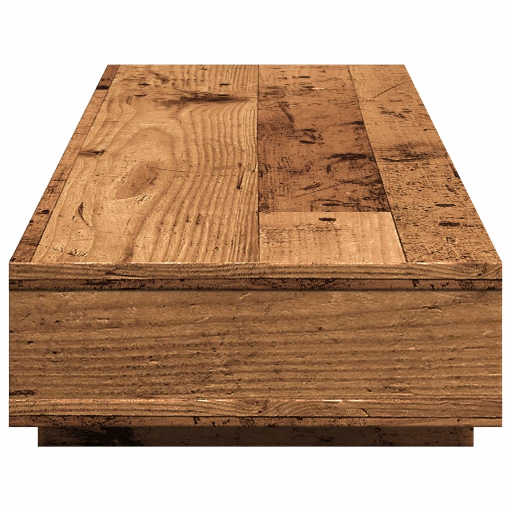 Support de moniteur effet bois ancien 100x27x15 cm panneau de particules