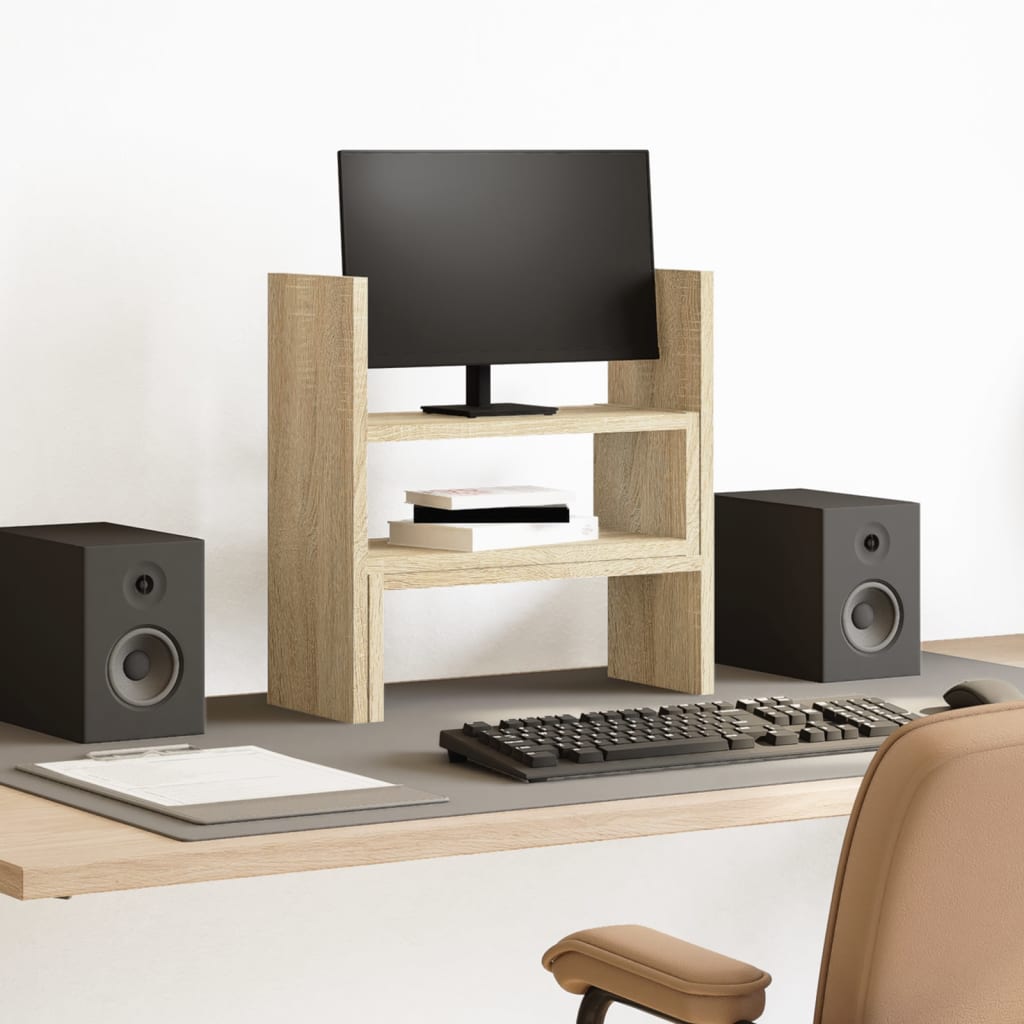 Organiseur de bureau réglable Chêne Sonoma 40x17x41 cm
