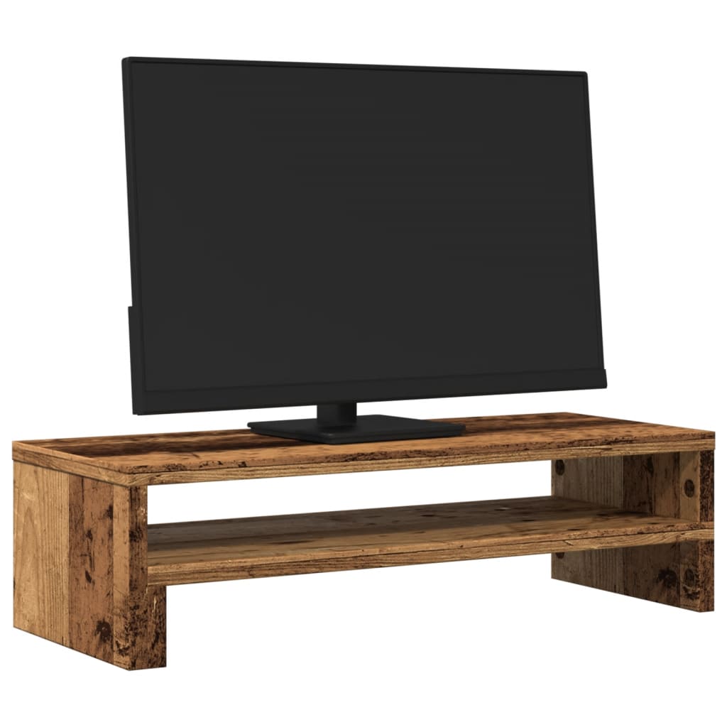 Monitor Stand Reclaimed Wood Look 54x22x15 cm Wood-based Material