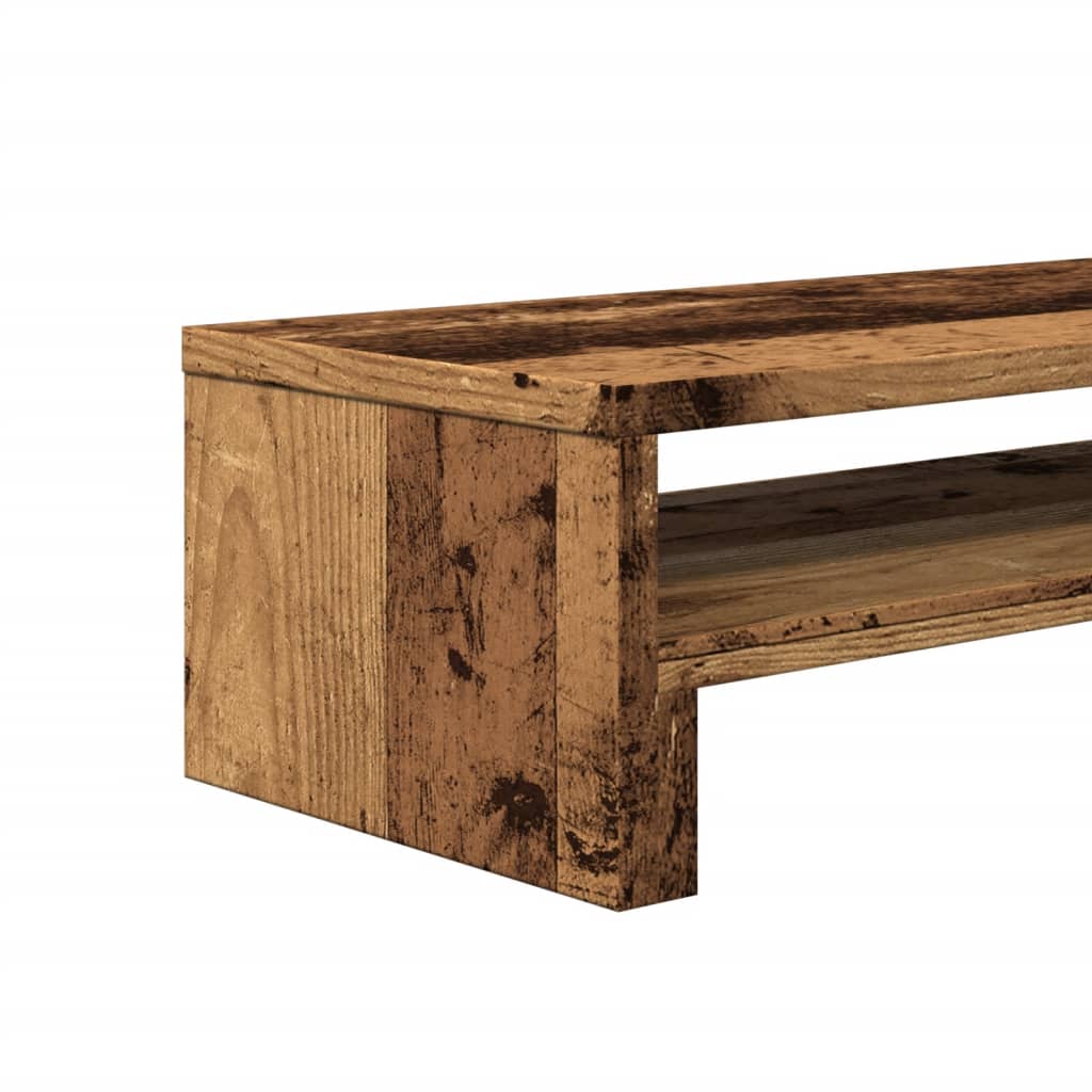 Monitor Stand Reclaimed Wood Look 54x22x15 cm Wood-based Material