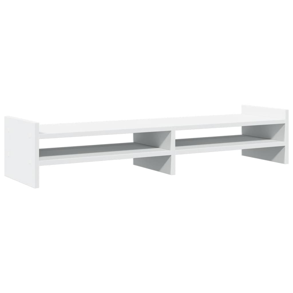 Pied pour moniteur blanc 100x27x20 cm en bois d'ingénierie