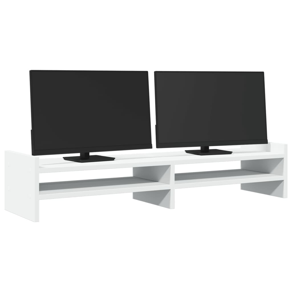 Pied pour moniteur blanc 100x27x20 cm en bois d'ingénierie