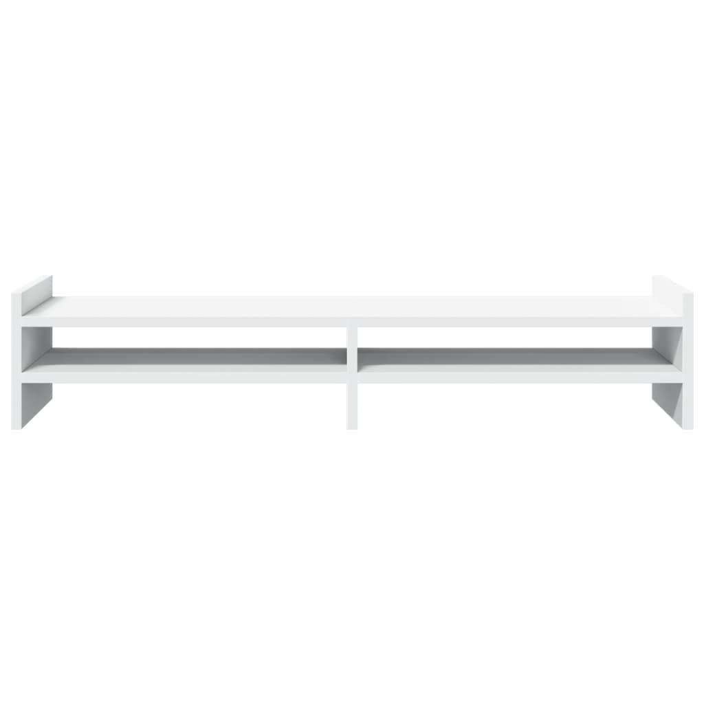 Pied pour moniteur blanc 100x27x20 cm en bois d'ingénierie