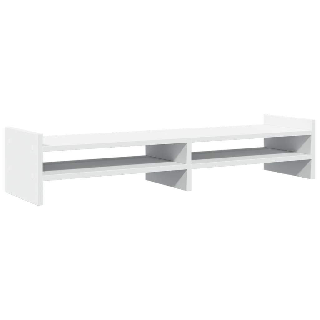 Pied pour moniteur blanc 100x27x20 cm en bois d'ingénierie