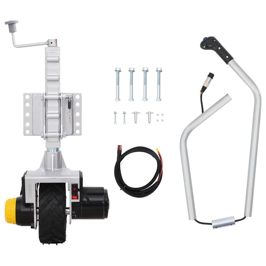 Roue jockey pour remorque 12 V 550 W aluminium
