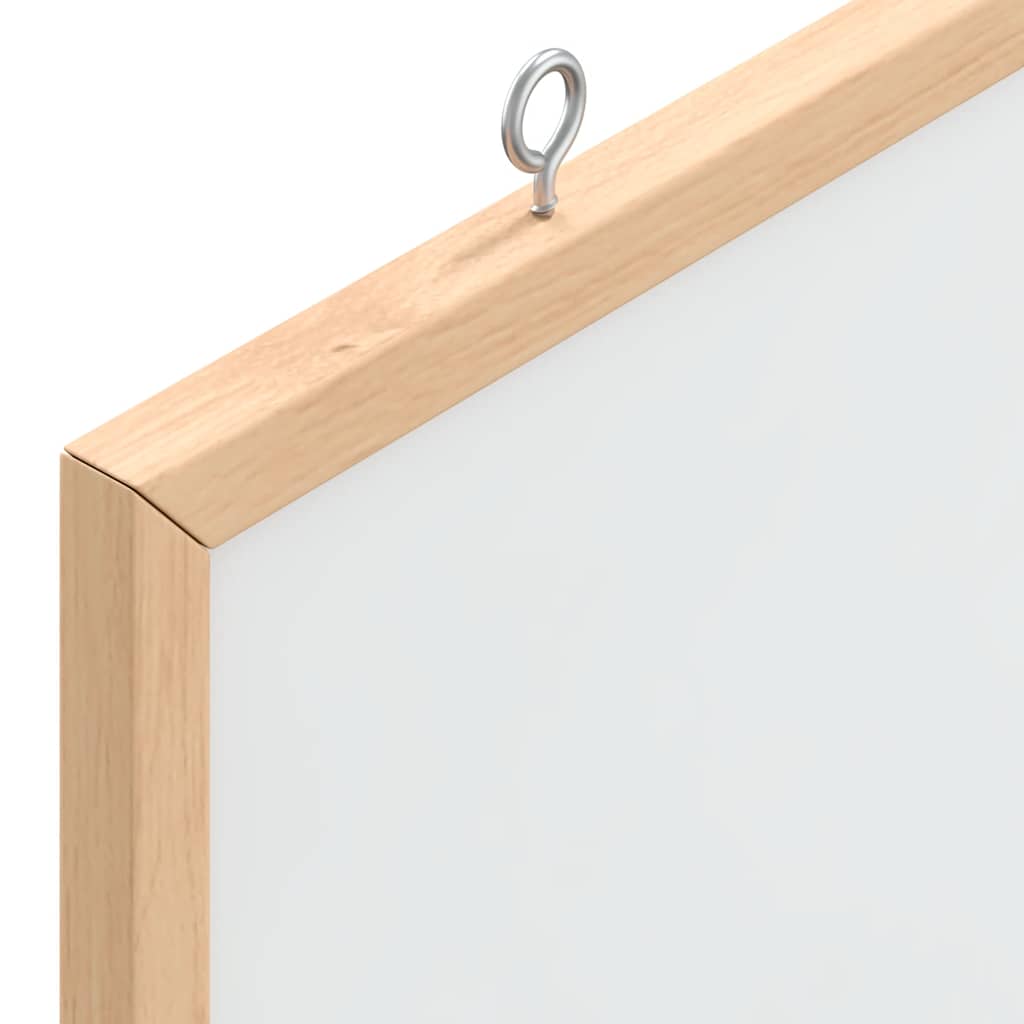 Tableau blanc magnétique avec cadre en pin massif 40x40 cm